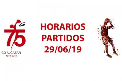 HORARIOS PARTIDOS 29/06/19 / 75 ANIVERSARIO